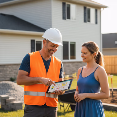 Construction consultation with client